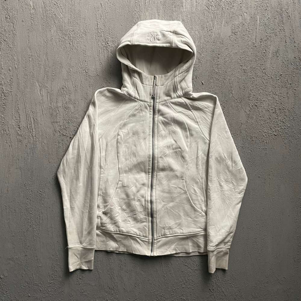 Lululemon Scuba Full Zip Hoodie Women‎ Size 12 White